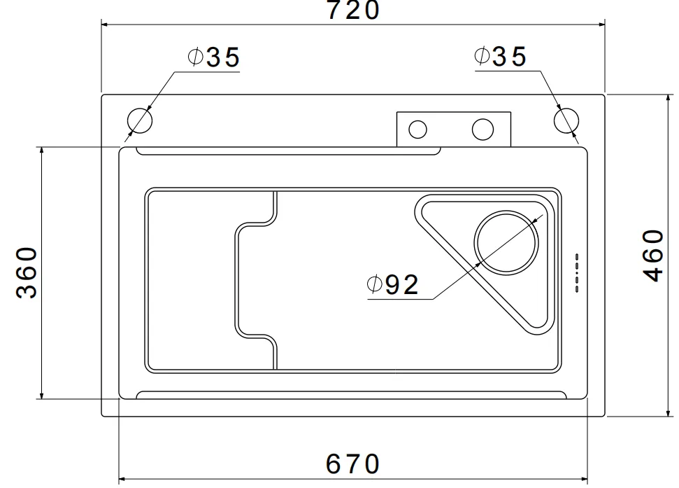 GranFest 7246 PVD, мойка, нержавеющая сталь, графит