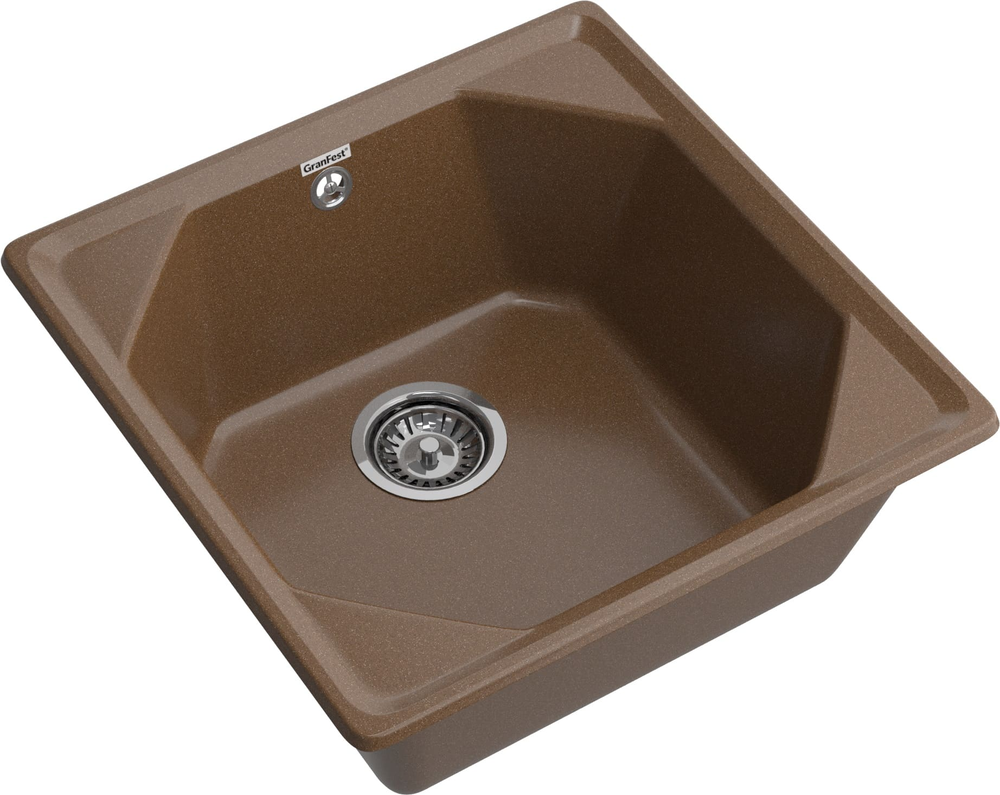 GranFest UNIQUE U-500, мойка, мрамор, терракот