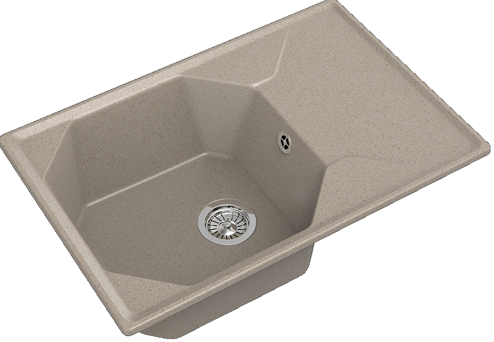 GranFest UNIQUE GF-U-740L, мойка, мрамор, песочный