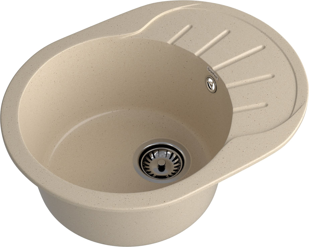 GranFest RONDO GF-R-580 L, мойка, мрамор, кашемир