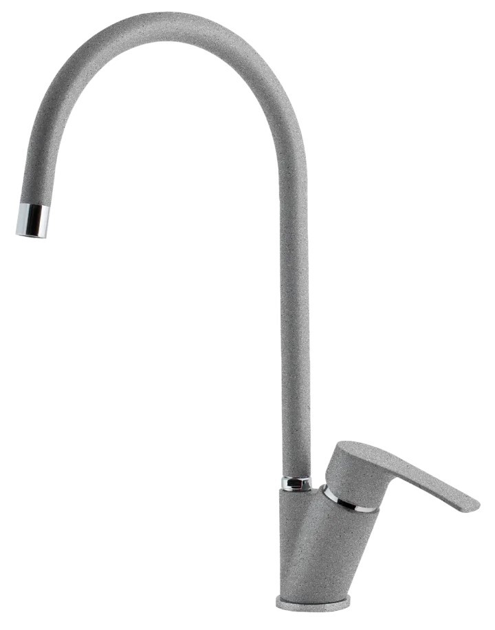 GranFest 5023, смеситель, мрамор, серый