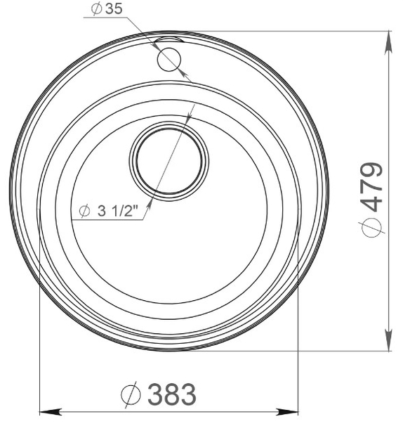 GranFest QUARZ GF-Z08, мойка, гранит, белый