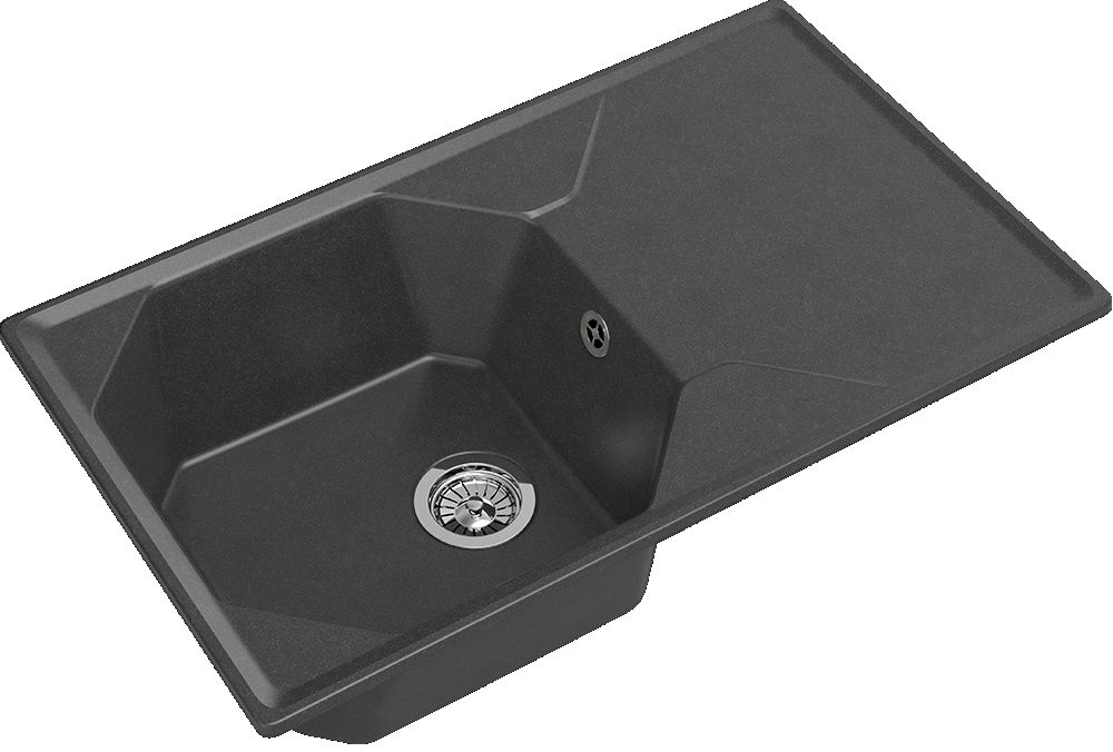 GranFest UNIQUE GF-U-840L, мойка, мрамор, графит