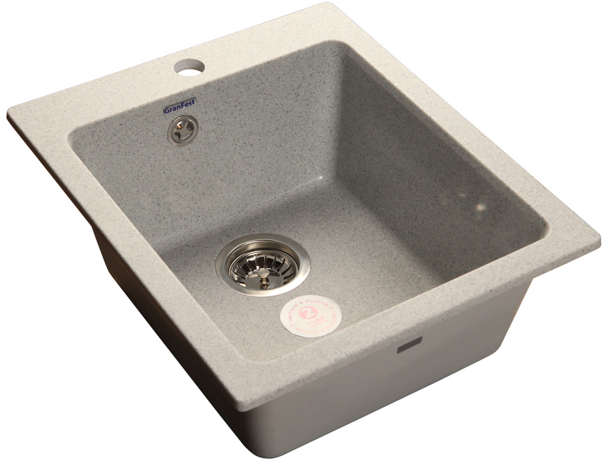 GranFest PRAKTIK GF-P-505, мойка, мрамор, серый