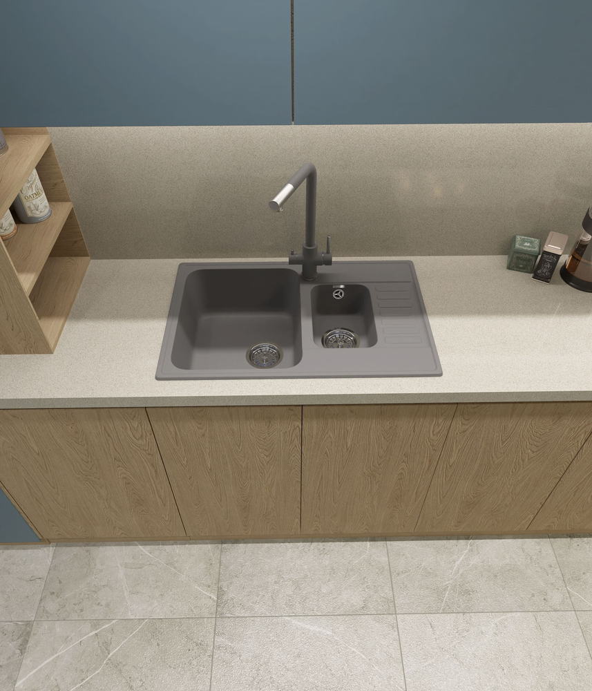 GranFest QUARZ GF-Z21K, мойка, гранит, темно-серый