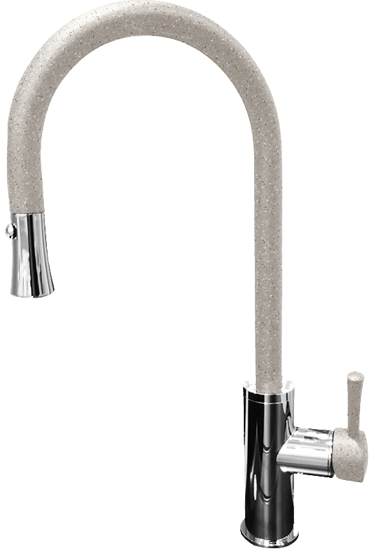 GranFest 7652, смеситель, мрамор, серый