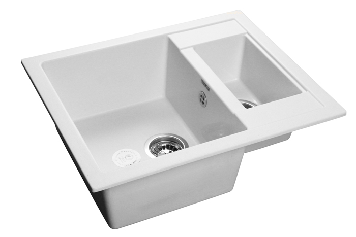 GranFest QUADRO GF-Q-610 K, мойка, мрамор, иней