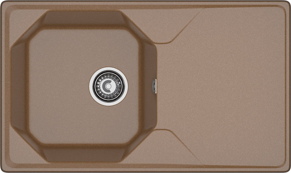 GranFest UNIQUE GF-U-840L, мойка, мрамор, терракот