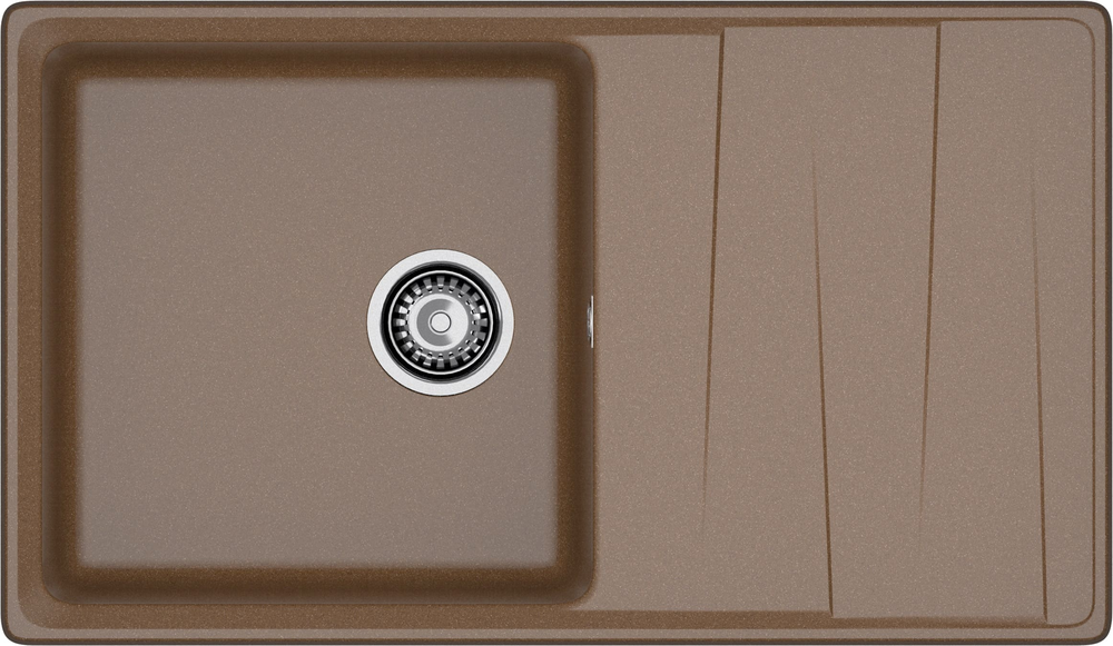 GranFest LEVEL GF-LV-860L, мойка, мрамор, терракот