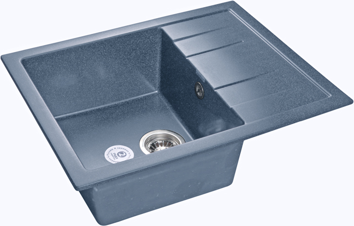 GranFest QUADRO GF-Q-650 L, мойка, мрамор, графит