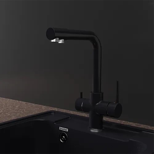 GranFest GF-Z-5423, смеситель, гранит, черный