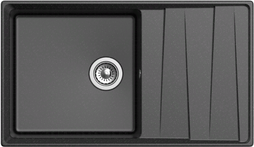GranFest LEVEL GF-LV-860L, мойка, мрамор, черный