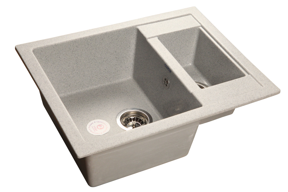 GranFest QUADRO GF-Q-610 K, мойка, мрамор, серый