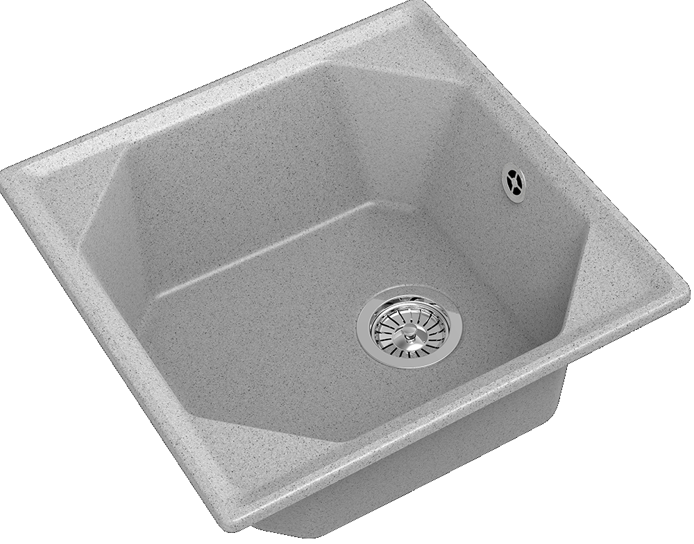 GranFest UNIQUE U-500, мойка, мрамор, серый