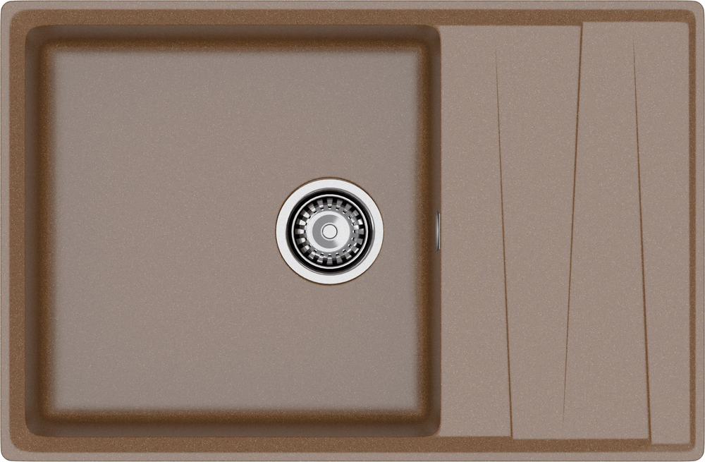 GranFest LEVEL GF-LV-760L, мойка, мрамор, терракот