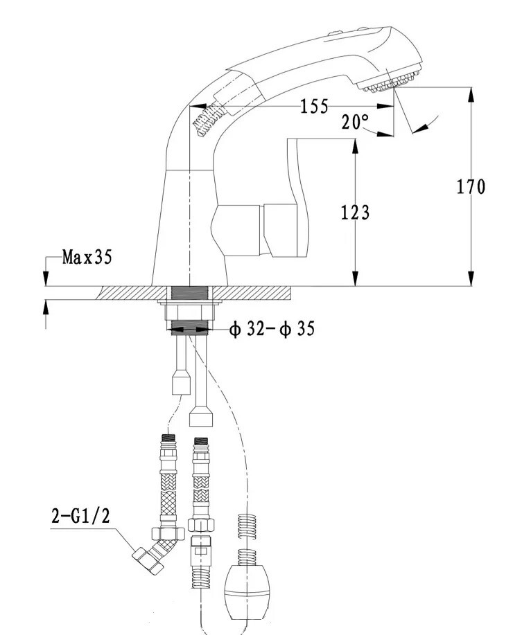 GranFest 3773, смеситель, мрамор, терракот