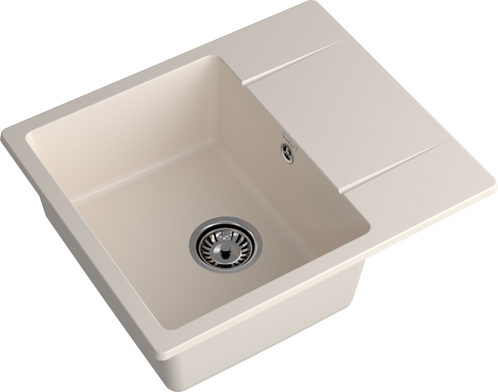 GranFest URBAN 258L, мойка, гранит, белый