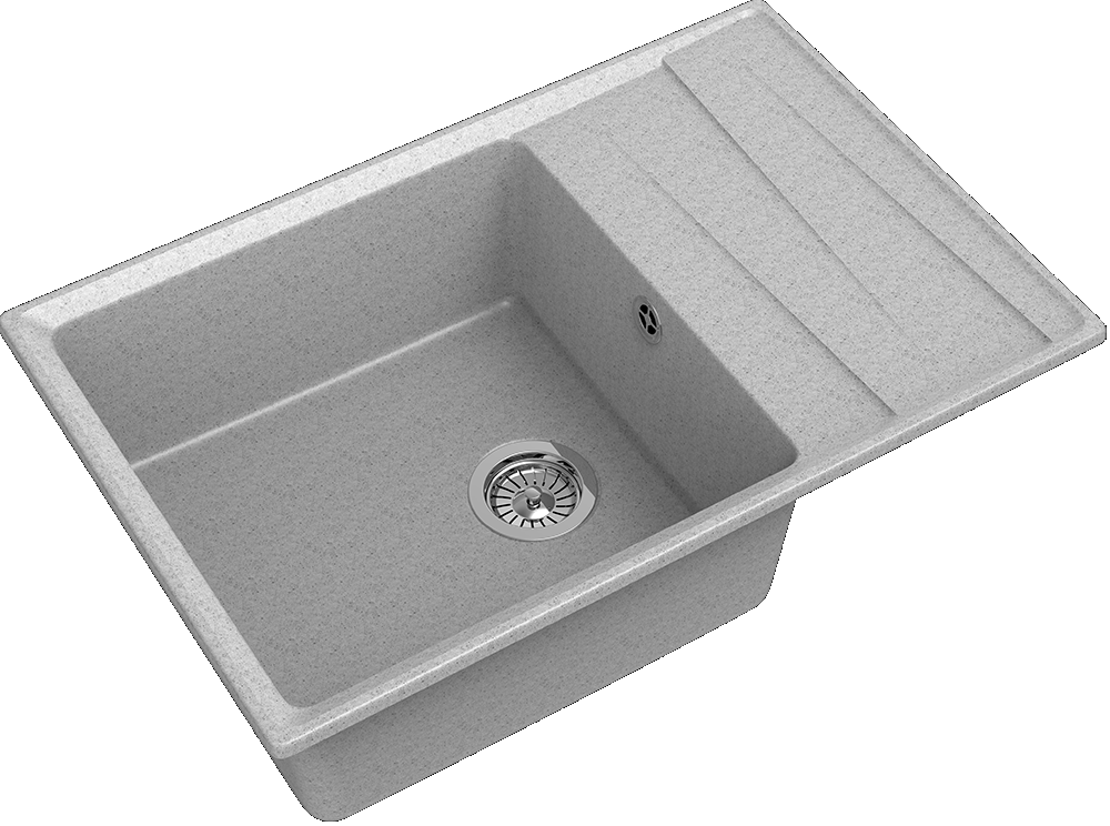 GranFest LEVEL GF-LV-760L, мойка, мрамор, серый
