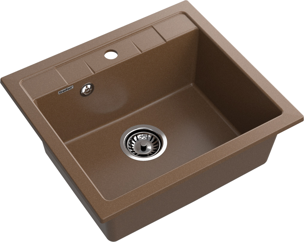 GranFest QUADRO GF-Q-561, мойка, мрамор, терракот