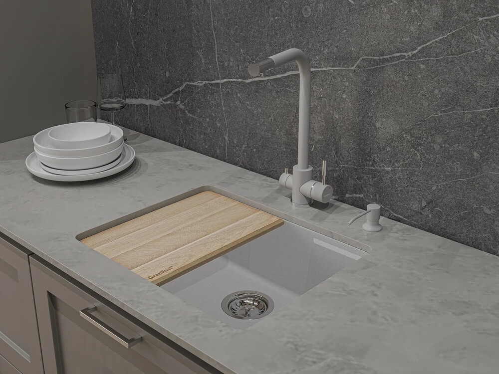 GranFest URBAN 4555, мойка, гранит, темно-серый