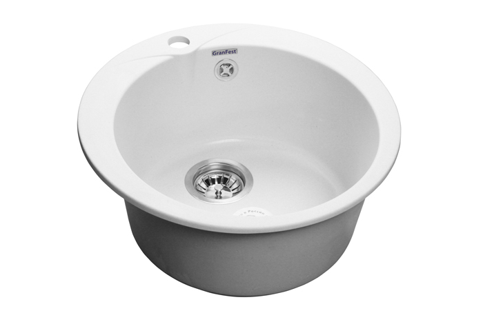 GranFest RONDO GF-R-480, мойка, мрамор, иней