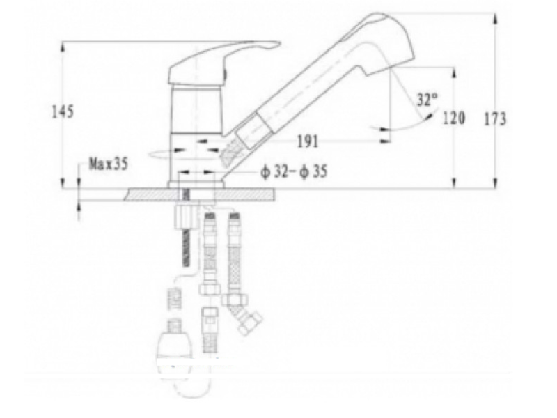 GranFest 1774, смеситель, мрамор, розовый