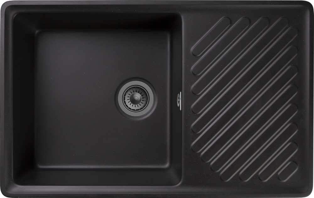 GranFest QUARZ GF-ZL-52, мойка, гранит, черный