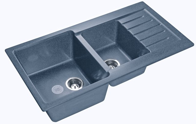GranFest PRACTIK GF-P-980 KL, мойка, мрамор, графит