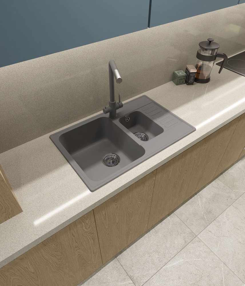 GranFest QUARZ GF-Z21K, мойка, гранит, темно-серый