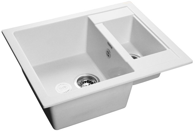 GranFest QUADRO GF-Q-610 K, мойка, мрамор, иней