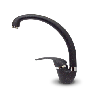 GranFest 3323, смеситель, мрамор, черный