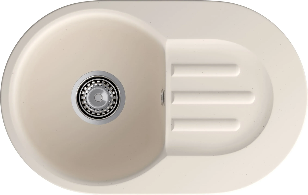 GranFest GF-SMART 685 L, мойка, мрамор, белый