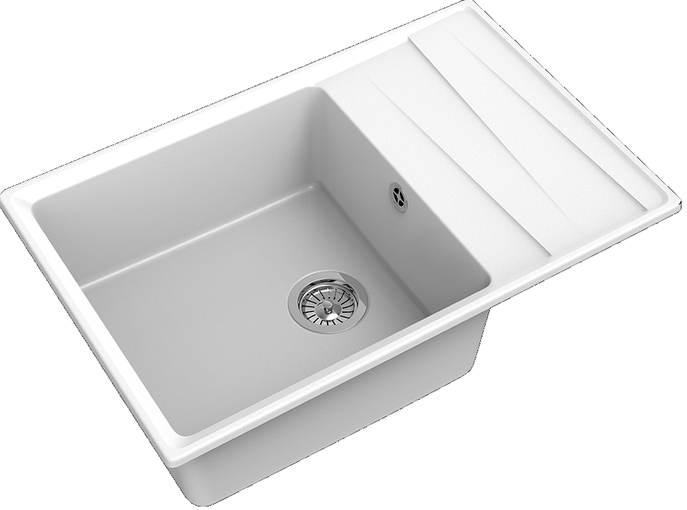 GranFest LEVEL GF-LV-760L, мойка, мрамор, иней