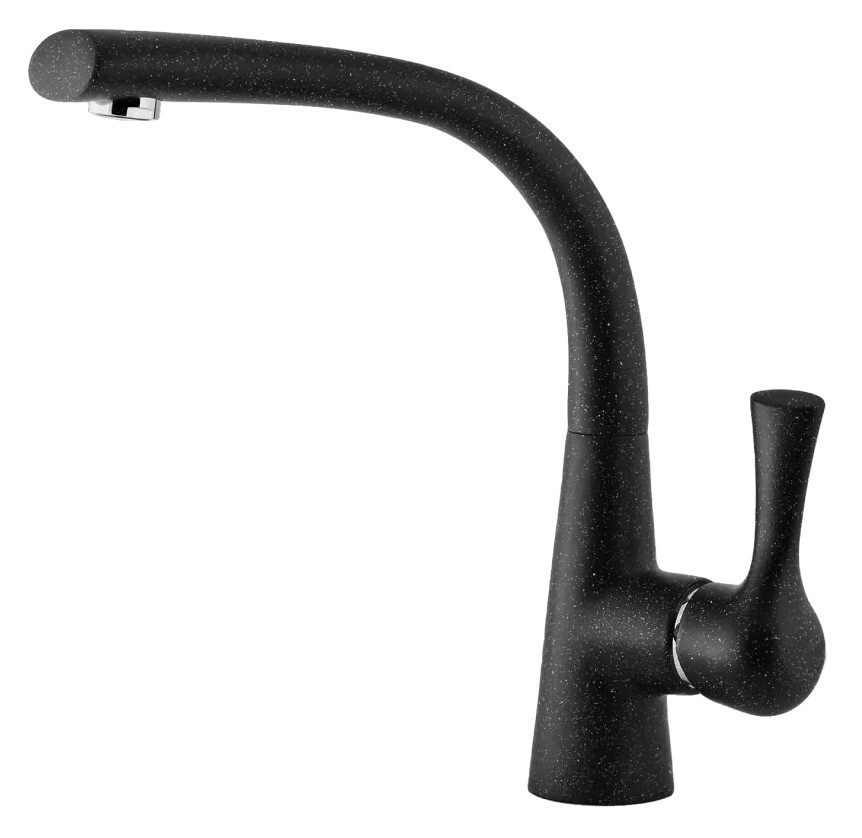 GranFest 3723, смеситель, мрамор, черный