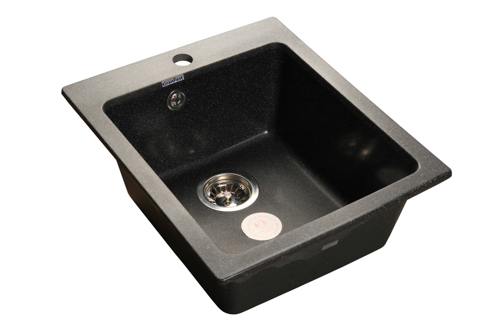 GranFest PRAKTIK GF-P-505, мойка, мрамор, черный