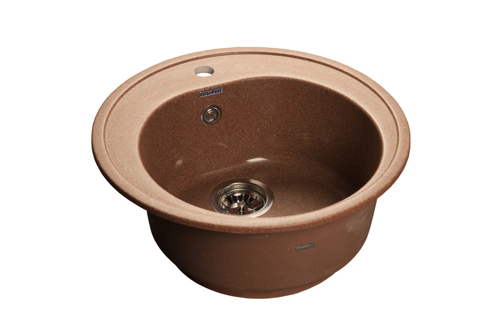 GranFest RONDO GF-R-510, мойка, мрамор, терракот