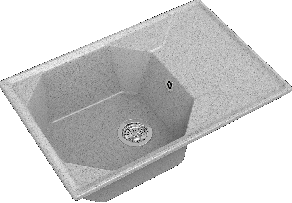 GranFest UNIQUE GF-U-740L, мойка, мрамор, серый