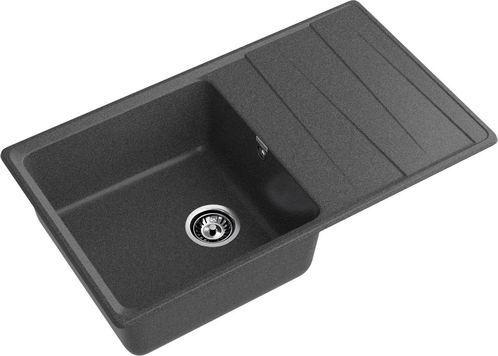 GranFest LEVEL GF-LV-860L, мойка, мрамор, графит