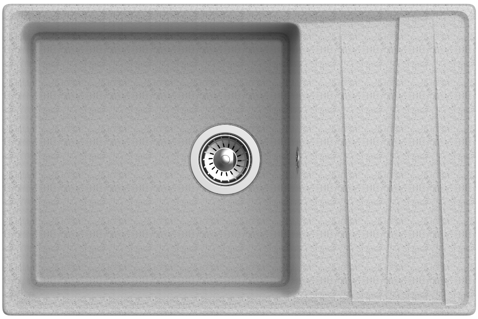 GranFest LEVEL GF-LV-760L, мойка, мрамор, серый