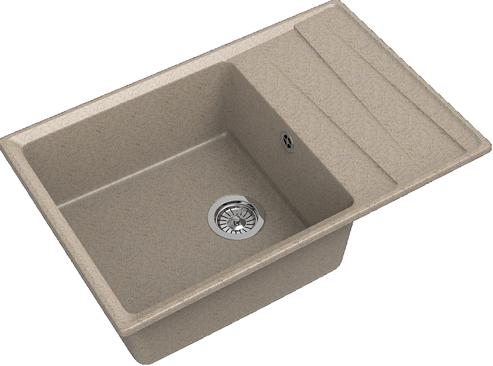 GranFest LEVEL GF-LV-760L, мойка, мрамор, песочный