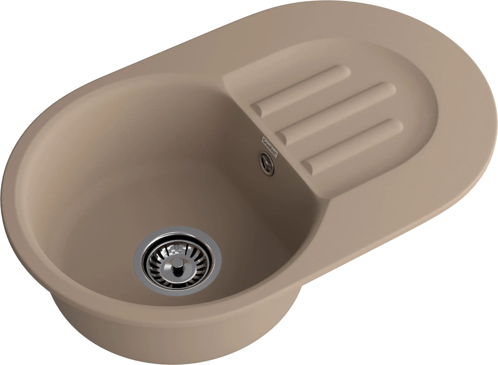 GranFest GF-SMART 685 L, мойка, мрамор, песочный