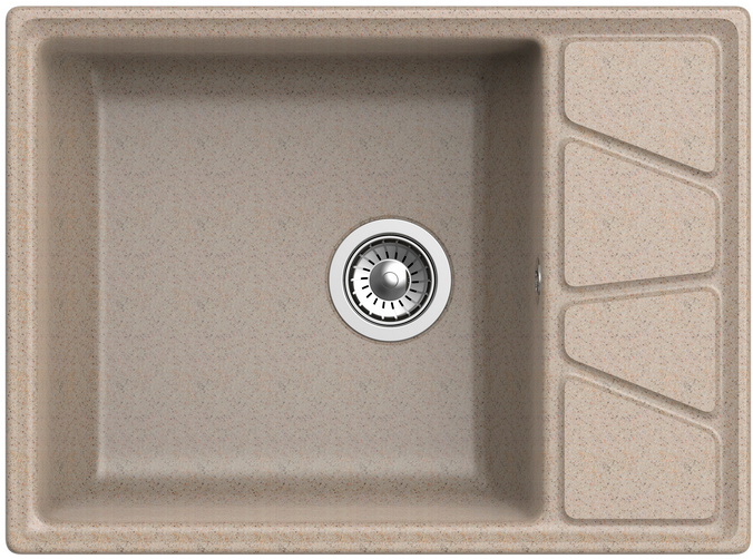 GranFest VERTEX GF-V-680L, мойка, мрамор, песочный