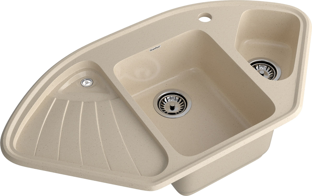 GranFest CORNER GF-C-1040 E, мойка, мрамор, кашемир