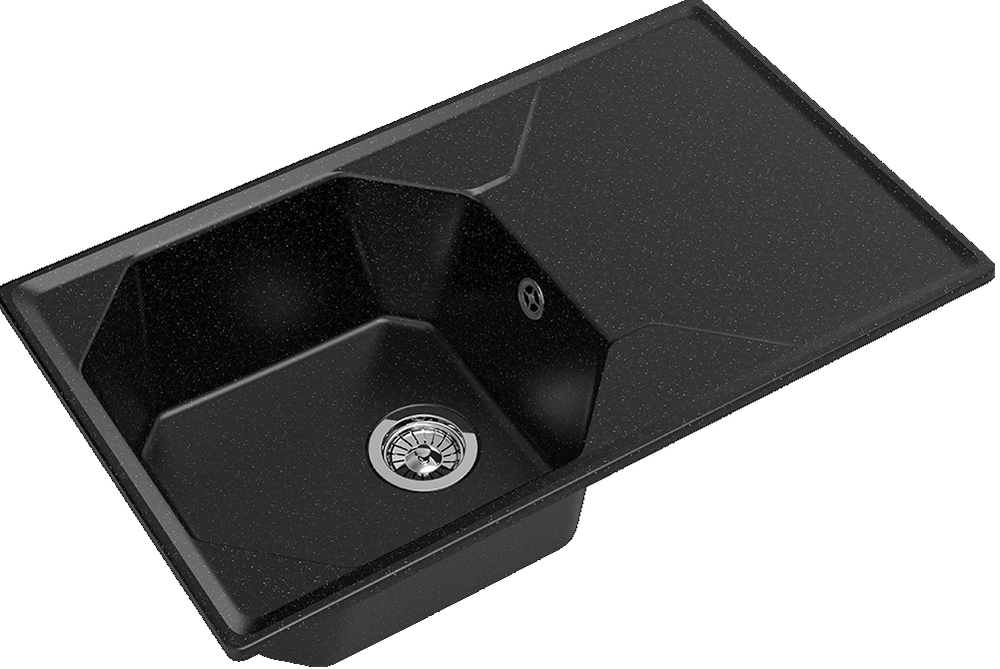 GranFest UNIQUE GF-U-840L, мойка, мрамор, черный
