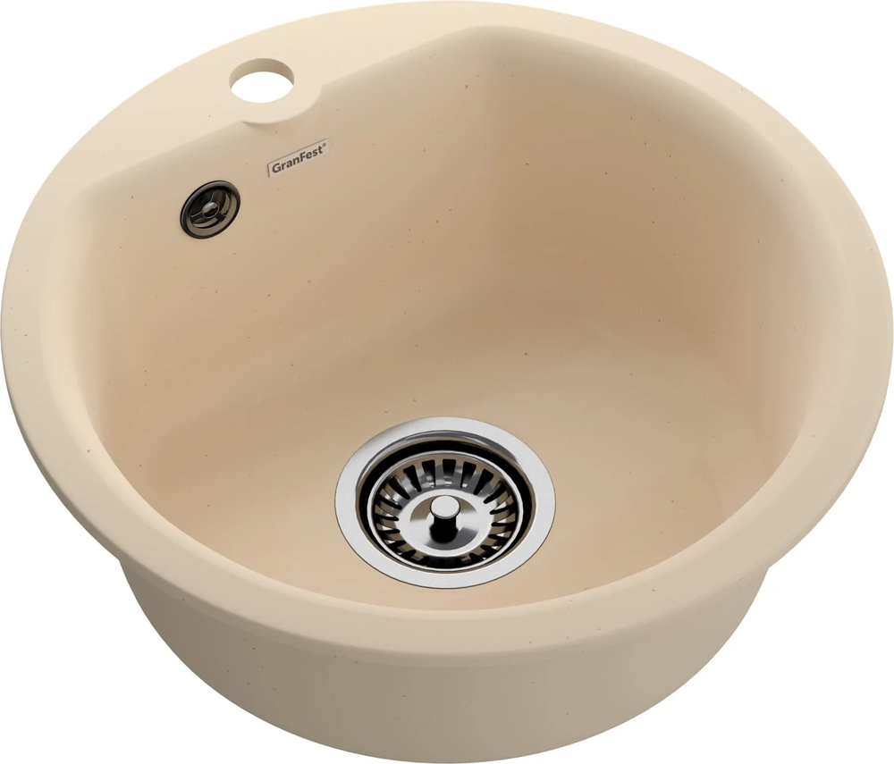 GranFest GF-SMART 435, мойка, мрамор, бежевый