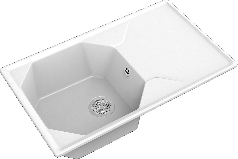 GranFest UNIQUE GF-U-840L, мойка, мрамор, иней