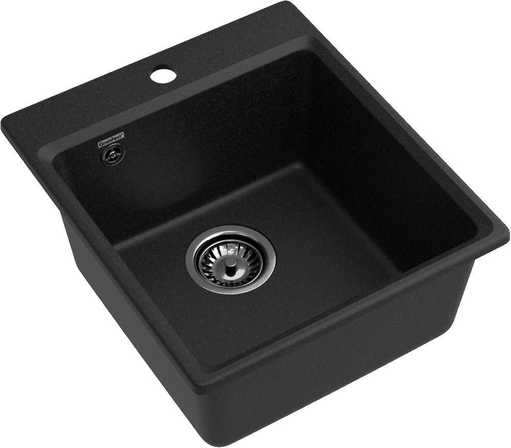 GranFest LEVEL GF-LV-420, мойка, мрамор, черный