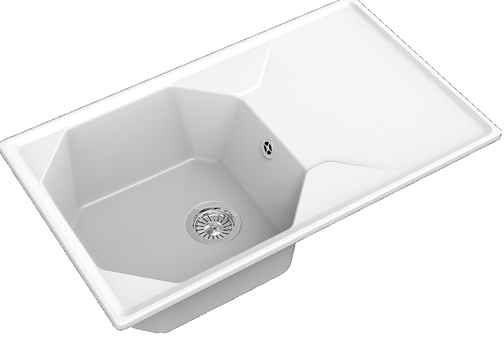 GranFest UNIQUE GF-U-740L, мойка, мрамор, иней