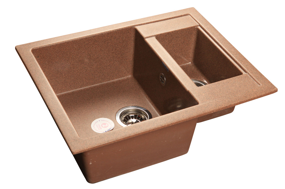 GranFest QUADRO GF-Q-610 K, мойка, мрамор, терракот