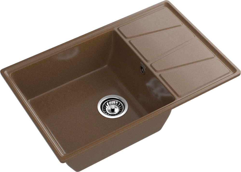 GranFest VERTEX GF-V-780L, мойка, мрамор, терракот